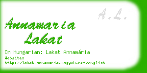 annamaria lakat business card