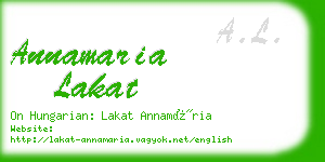 annamaria lakat business card